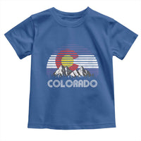 Colorado Flag Mountain 70s Retro Patriotic Colorado State Day Toddler T Shirt - Wonder Print Shop