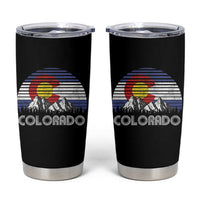 Colorado Flag Mountain 70s Retro Patriotic Colorado State Day Tumbler Cup - Wonder Print Shop