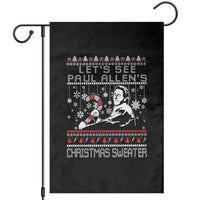 Funny Christmas Psycho Garden Flag Lets See Paul Allens Christmas Sweater Serrial Killer Movie - Wonder Print Shop