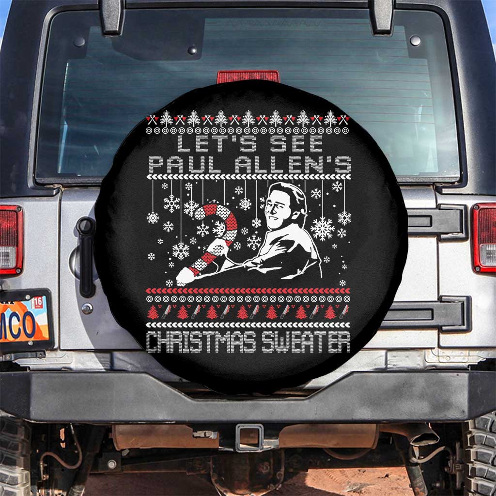 Funny Christmas Psycho Spare Tire Cover Lets See Paul Allens Christmas Sweater Serrial Killer Movie - Wonder Print Shop