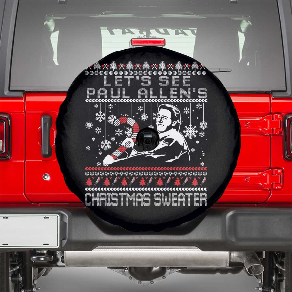 Funny Christmas Psycho Spare Tire Cover Lets See Paul Allens Christmas Sweater Serrial Killer Movie - Wonder Print Shop