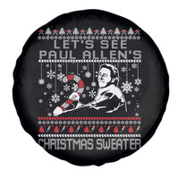 Funny Christmas Psycho Spare Tire Cover Lets See Paul Allens Christmas Sweater Serrial Killer Movie - Wonder Print Shop