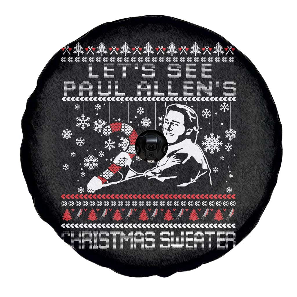 Funny Christmas Psycho Spare Tire Cover Lets See Paul Allens Christmas Sweater Serrial Killer Movie - Wonder Print Shop