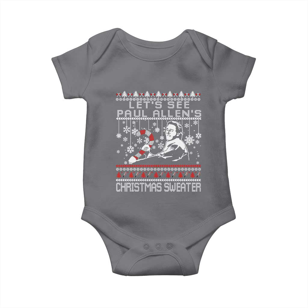 Funny Christmas Psycho Baby Onesie Lets See Paul Allens Christmas Sweater Serrial Killer Movie - Wonder Print Shop