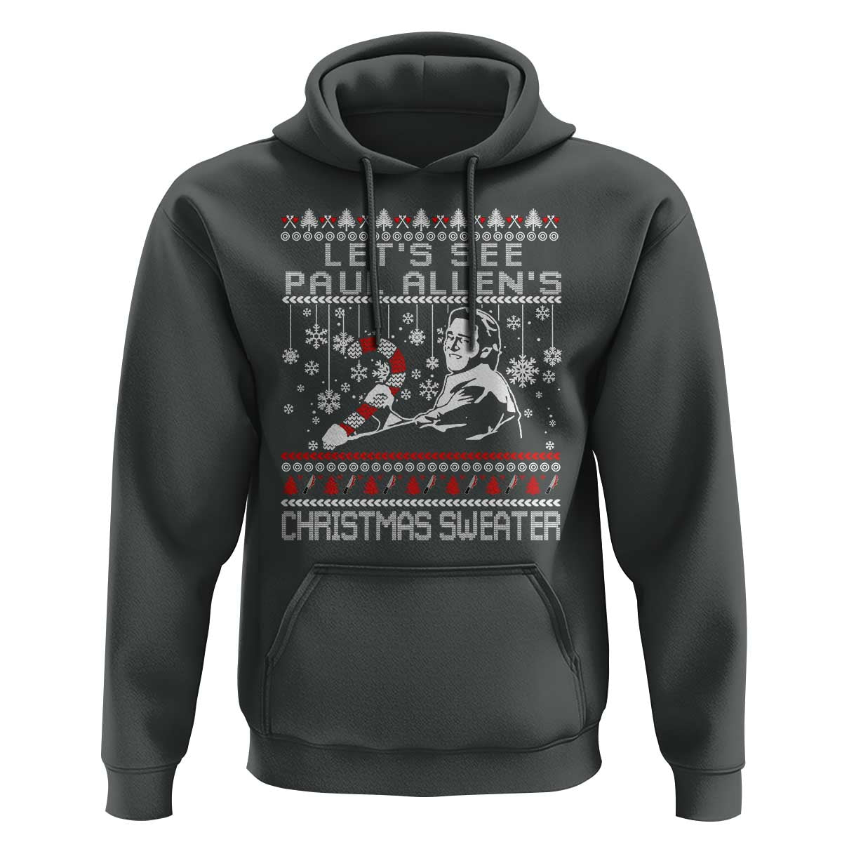 Funny Christmas Psycho Hoodie Lets See Paul Allens Christmas Sweater Serrial Killer Movie - Wonder Print Shop