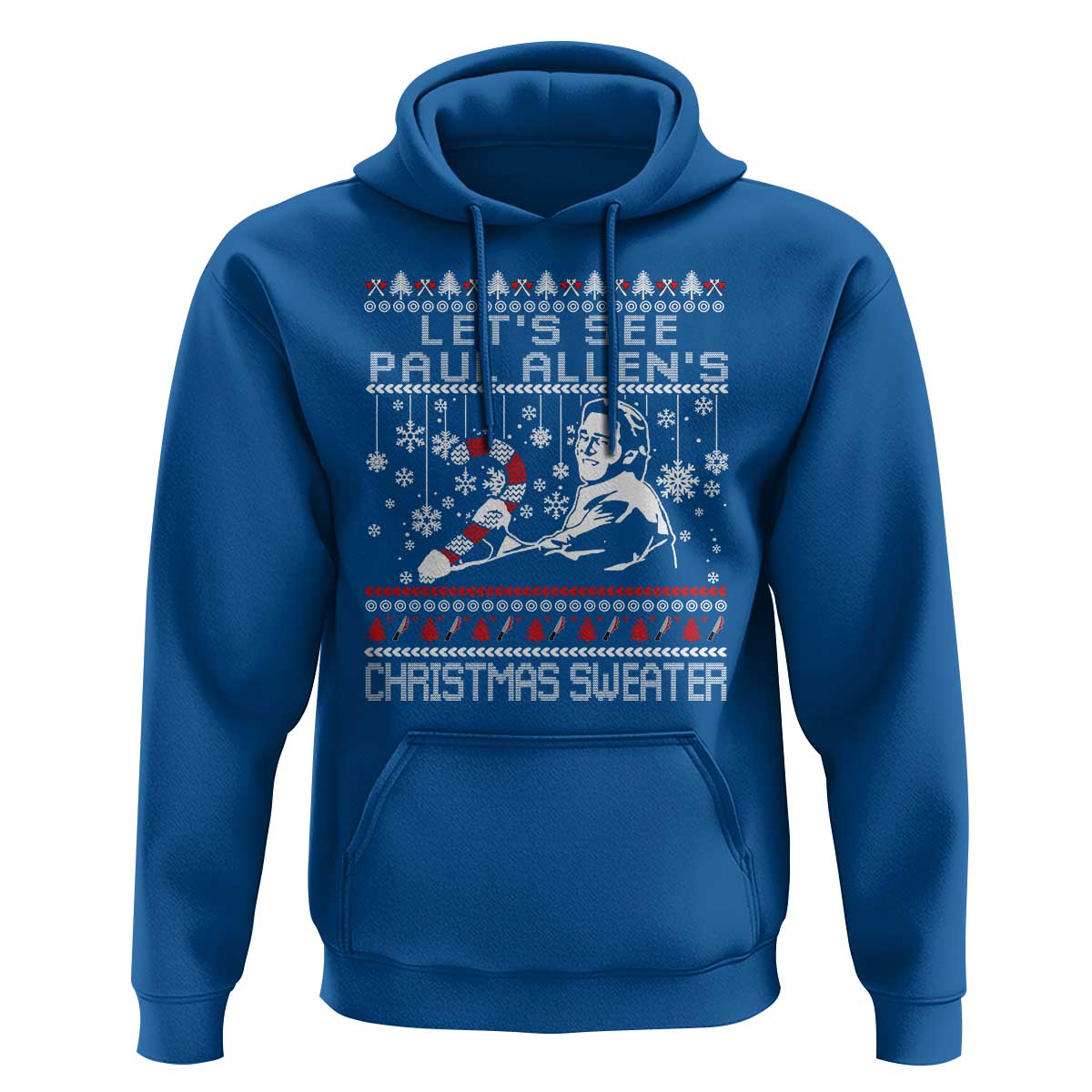 Funny Christmas Psycho Hoodie Lets See Paul Allens Christmas Sweater Serrial Killer Movie - Wonder Print Shop