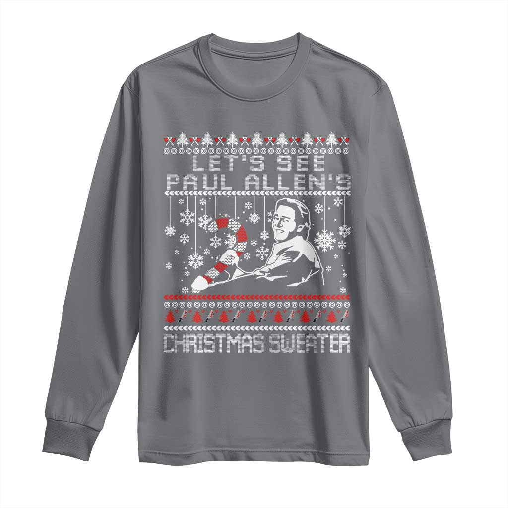 Funny Christmas Psycho Long Sleeve Shirt Lets See Paul Allens Christmas Sweater Serrial Killer Movie - Wonder Print Shop