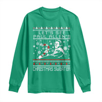 Funny Christmas Psycho Long Sleeve Shirt Lets See Paul Allens Christmas Sweater Serrial Killer Movie - Wonder Print Shop