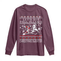 Funny Christmas Psycho Long Sleeve Shirt Lets See Paul Allens Christmas Sweater Serrial Killer Movie - Wonder Print Shop