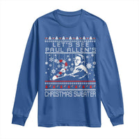 Funny Christmas Psycho Long Sleeve Shirt Lets See Paul Allens Christmas Sweater Serrial Killer Movie - Wonder Print Shop