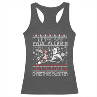 Funny Christmas Psycho Racerback Tank Top Lets See Paul Allens Christmas Sweater Serrial Killer Movie - Wonder Print Shop