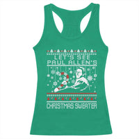 Funny Christmas Psycho Racerback Tank Top Lets See Paul Allens Christmas Sweater Serrial Killer Movie - Wonder Print Shop