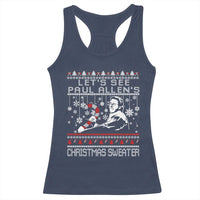 Funny Christmas Psycho Racerback Tank Top Lets See Paul Allens Christmas Sweater Serrial Killer Movie - Wonder Print Shop