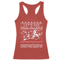 Funny Christmas Psycho Racerback Tank Top Lets See Paul Allens Christmas Sweater Serrial Killer Movie - Wonder Print Shop