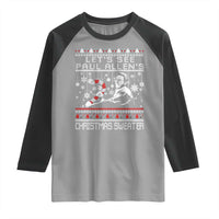 Funny Christmas Psycho Raglan Shirt Lets See Paul Allens Christmas Sweater Serrial Killer Movie - Wonder Print Shop
