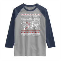 Funny Christmas Psycho Raglan Shirt Lets See Paul Allens Christmas Sweater Serrial Killer Movie - Wonder Print Shop