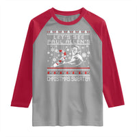 Funny Christmas Psycho Raglan Shirt Lets See Paul Allens Christmas Sweater Serrial Killer Movie - Wonder Print Shop