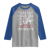 Funny Christmas Psycho Raglan Shirt Lets See Paul Allens Christmas Sweater Serrial Killer Movie - Wonder Print Shop