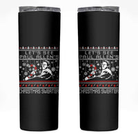 Funny Christmas Psycho Skinny Tumbler Lets See Paul Allens Christmas Sweater Serrial Killer Movie - Wonder Print Shop