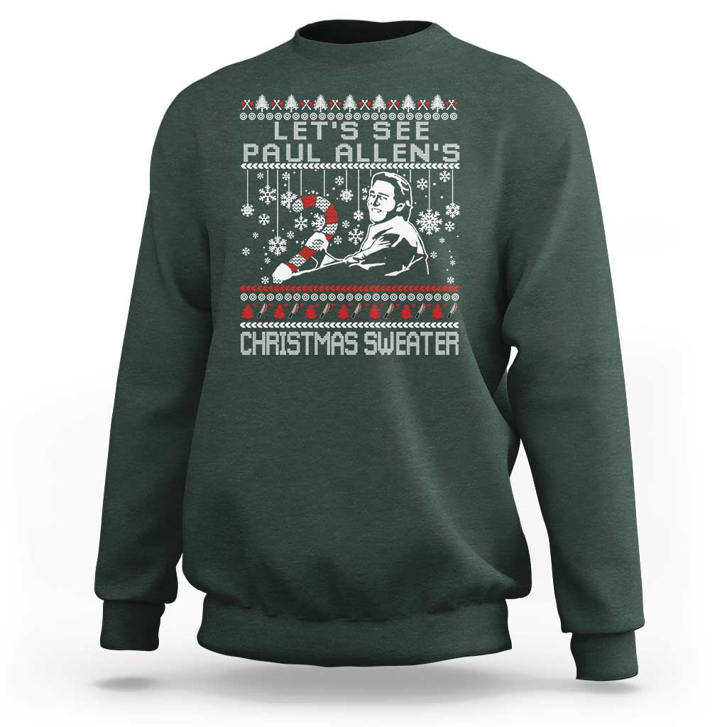 Funny Christmas Psycho Sweatshirt Lets See Paul Allens Christmas Sweater Serrial Killer Movie - Wonder Print Shop