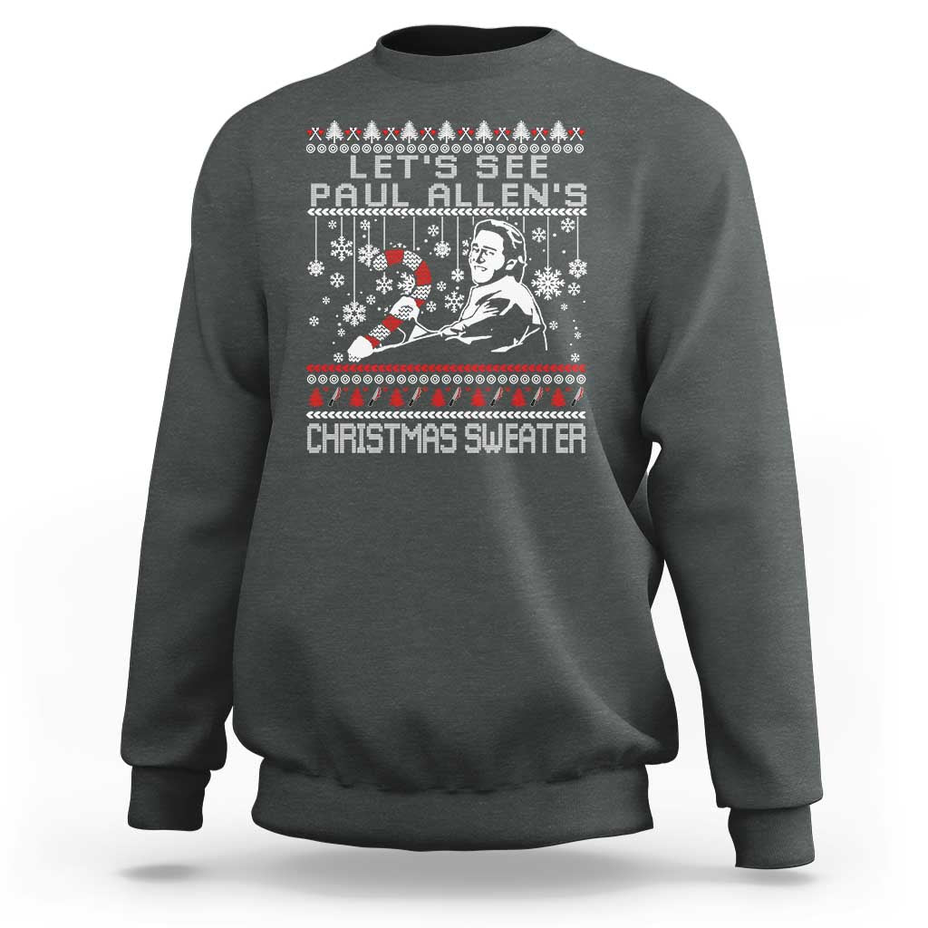 Funny Christmas Psycho Sweatshirt Lets See Paul Allens Christmas Sweater Serrial Killer Movie - Wonder Print Shop