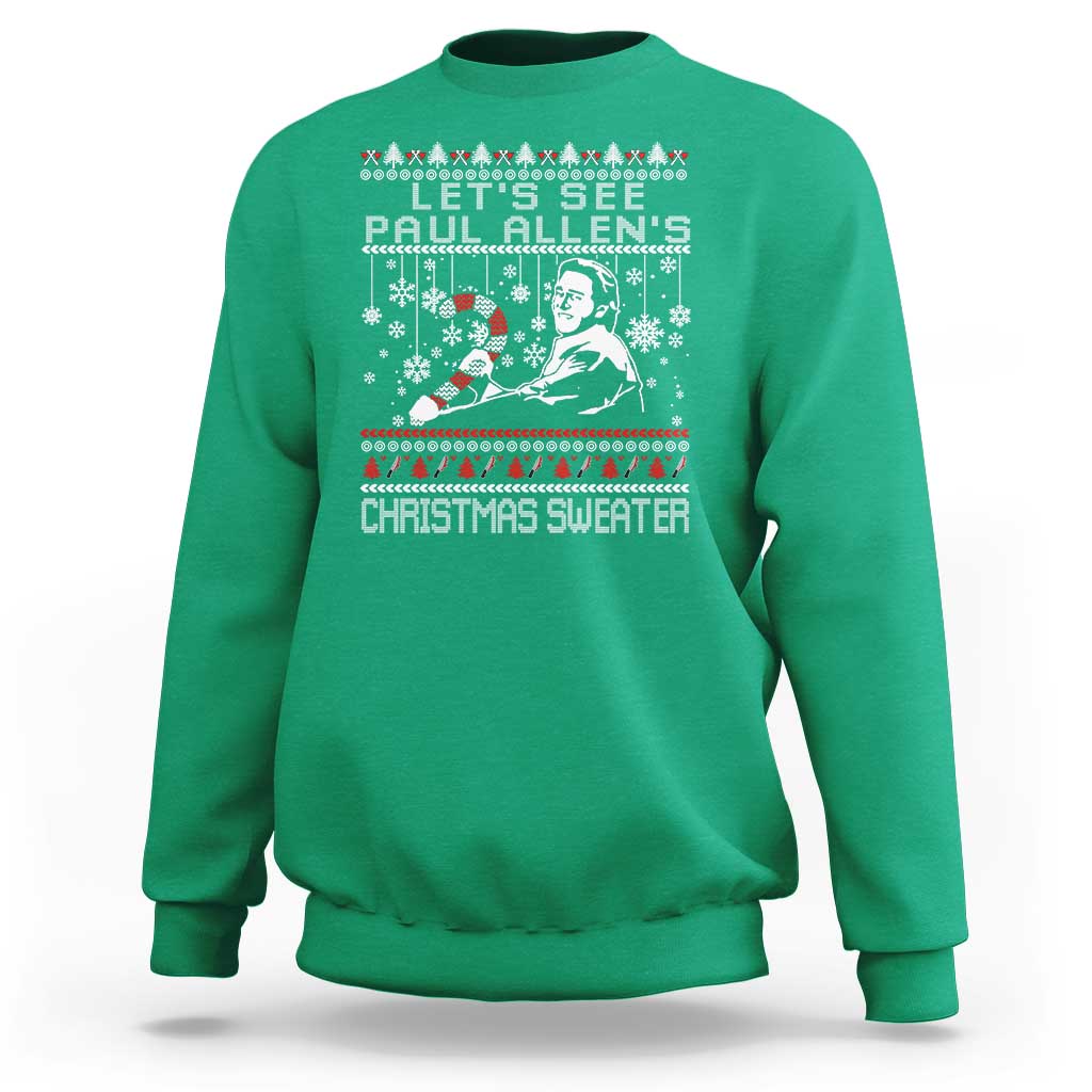 Funny Christmas Psycho Sweatshirt Lets See Paul Allens Christmas Sweater Serrial Killer Movie - Wonder Print Shop