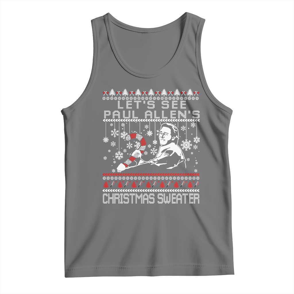 Funny Christmas Psycho Tank Top Lets See Paul Allens Christmas Sweater Serrial Killer Movie - Wonder Print Shop