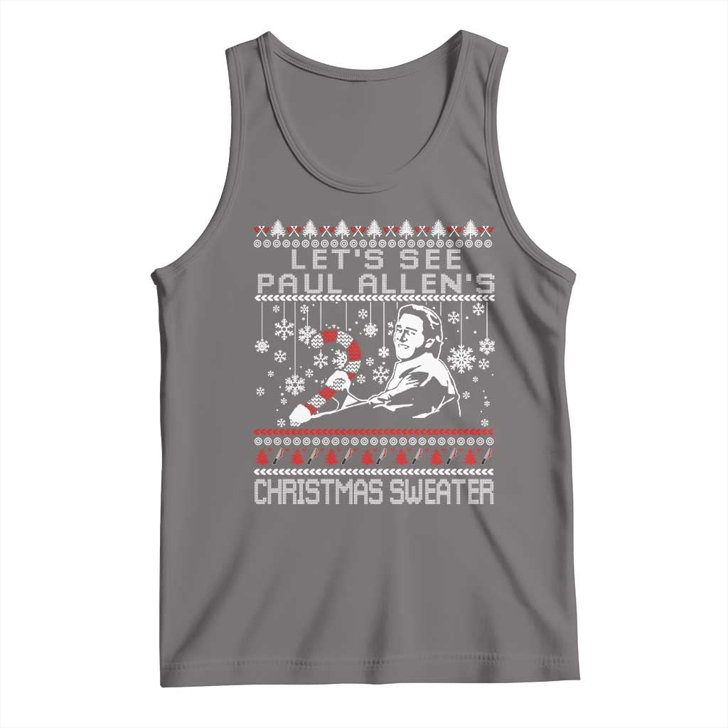 Funny Christmas Psycho Tank Top Lets See Paul Allens Christmas Sweater Serrial Killer Movie - Wonder Print Shop