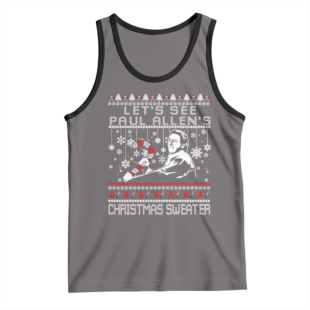 Funny Christmas Psycho Tank Top Lets See Paul Allens Christmas Sweater Serrial Killer Movie - Wonder Print Shop