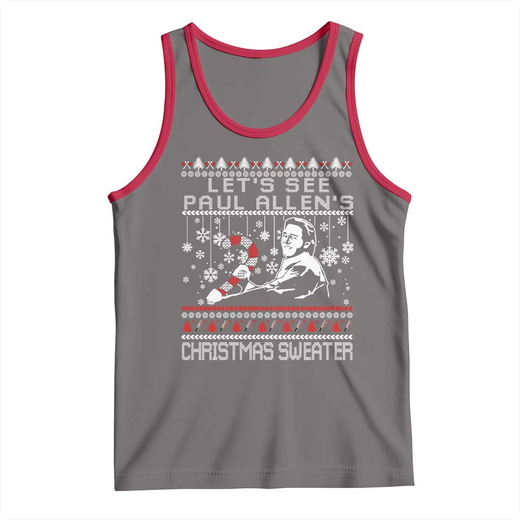 Funny Christmas Psycho Tank Top Lets See Paul Allens Christmas Sweater Serrial Killer Movie - Wonder Print Shop