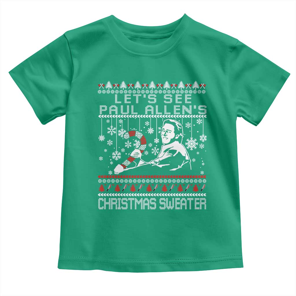 Funny Christmas Psycho Toddler T Shirt Lets See Paul Allens Christmas Sweater Serrial Killer Movie - Wonder Print Shop