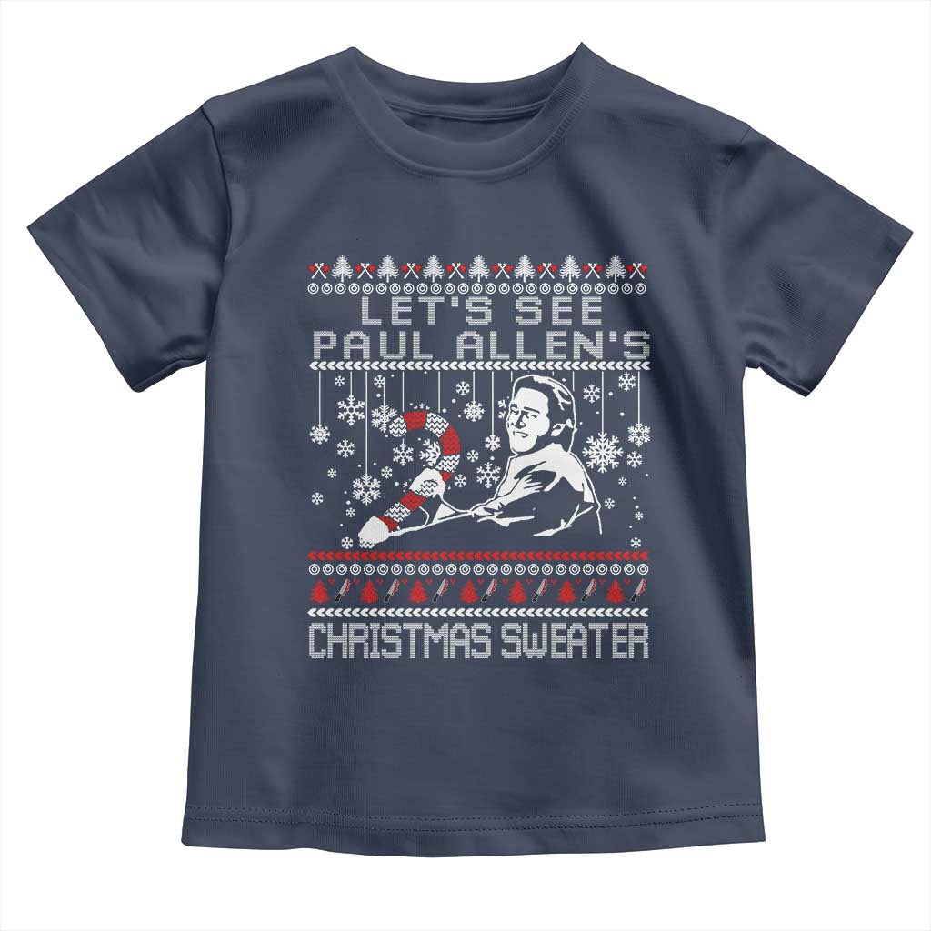 Funny Christmas Psycho Toddler T Shirt Lets See Paul Allens Christmas Sweater Serrial Killer Movie - Wonder Print Shop