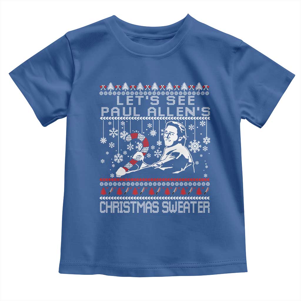 Funny Christmas Psycho Toddler T Shirt Lets See Paul Allens Christmas Sweater Serrial Killer Movie - Wonder Print Shop
