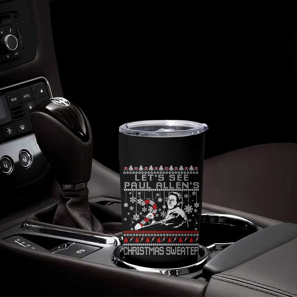 Funny Christmas Psycho Tumbler Cup Lets See Paul Allens Christmas Sweater Serrial Killer Movie - Wonder Print Shop