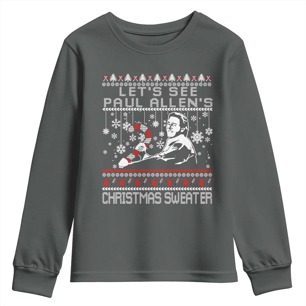 Funny Christmas Psycho Youth Sweatshirt Lets See Paul Allens Christmas Sweater Serrial Killer Movie - Wonder Print Shop