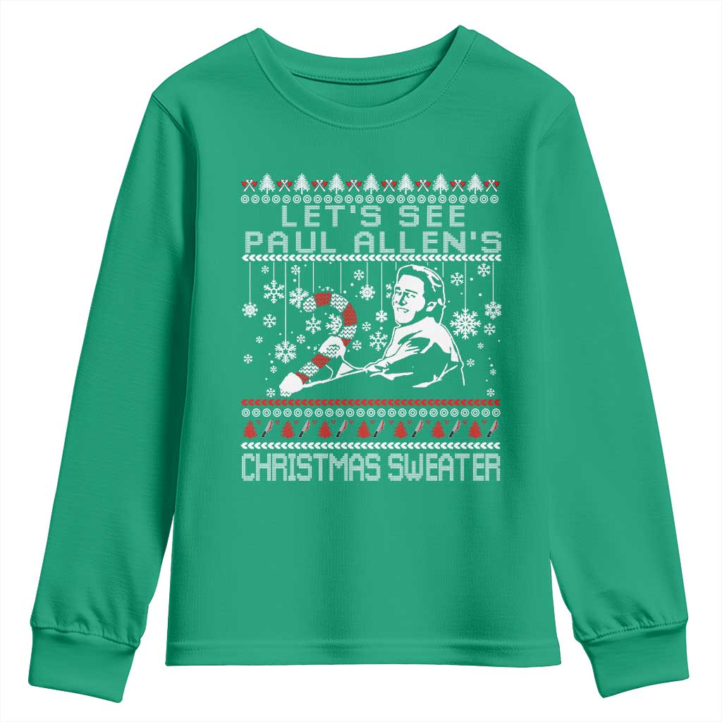 Funny Christmas Psycho Youth Sweatshirt Lets See Paul Allens Christmas Sweater Serrial Killer Movie - Wonder Print Shop