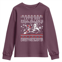Funny Christmas Psycho Youth Sweatshirt Lets See Paul Allens Christmas Sweater Serrial Killer Movie - Wonder Print Shop