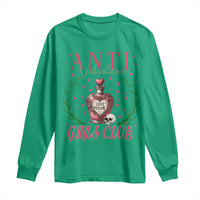 Funny Anti Valentine Girl Club Long Sleeve Shirt Love Potion Skull