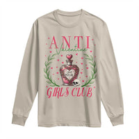 Funny Anti Valentine Girl Club Long Sleeve Shirt Love Potion Skull