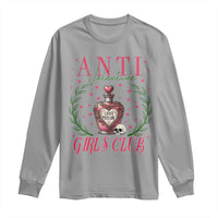 Funny Anti Valentine Girl Club Long Sleeve Shirt Love Potion Skull