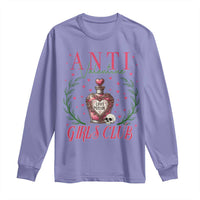 Funny Anti Valentine Girl Club Long Sleeve Shirt Love Potion Skull