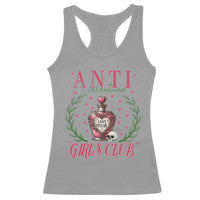 Funny Anti Valentine Girl Club Racerback Tank Top Love Potion Skull