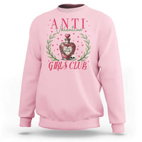 Funny Anti Valentine Girl Club Sweatshirt Love Potion Skull