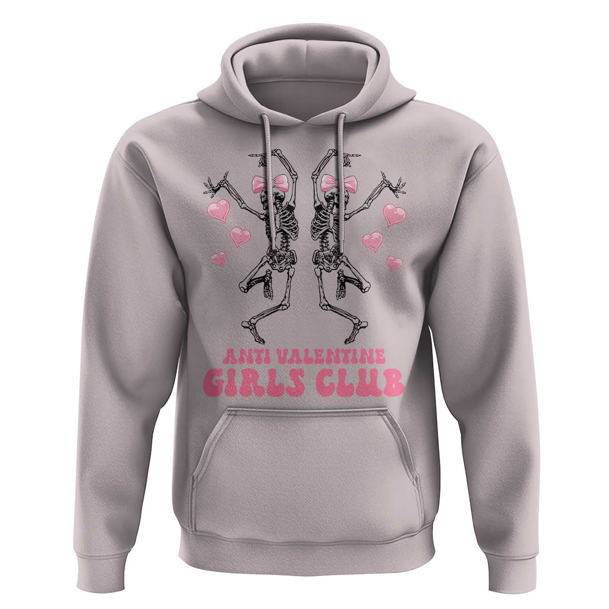 Funny Anti Valentine Girls Club Hoodie Anti Valentine's Day Skeleton