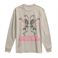 Funny Anti Valentine Girls Club Long Sleeve Shirt Anti Valentine's Day Skeleton