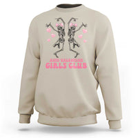 Funny Anti Valentine Girls Club Sweatshirt Anti Valentine's Day Skeleton