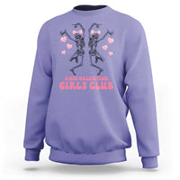 Funny Anti Valentine Girls Club Sweatshirt Anti Valentine's Day Skeleton