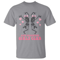 Funny Anti Valentine Girls Club T Shirt Anti Valentine's Day Skeleton