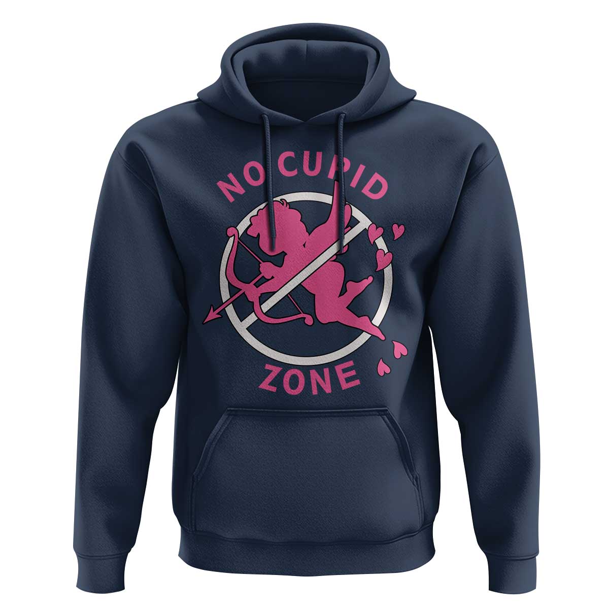 Funny Anti Valentine's Day Hoodie No Cupid Zone