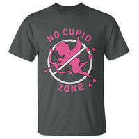 Funny Anti Valentine's Day T Shirt No Cupid Zone